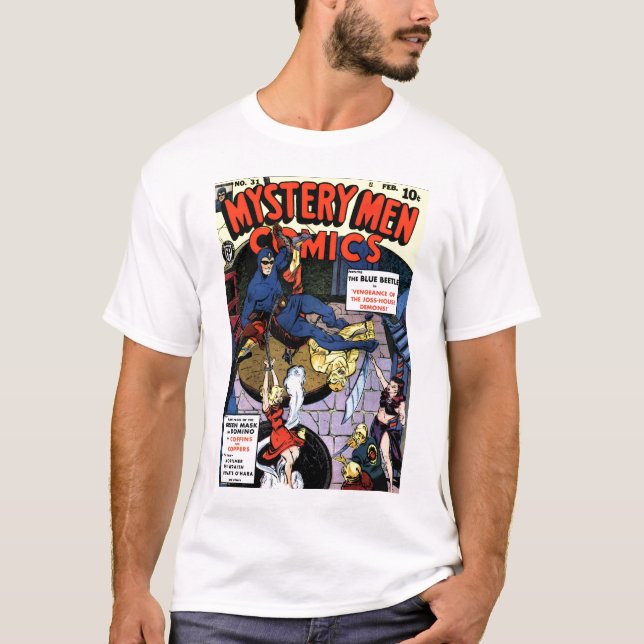 T-shirt Bandes dessinées d'hommes de mystère (Devant)