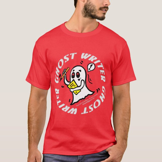 T-shirt Bandes dessinées drôles d'auteur de fantôme (Devant)