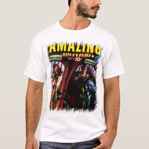T-shirt Bandes dessinées rétro de science-fiction Amazing 