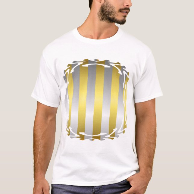 T-shirt Bandes d'or et d'argent (Devant)