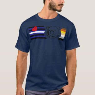 T-SHIRT BANDES D'OURS ROBUSTES EN CUIR NOIR