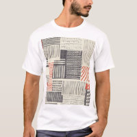 Bandes géométriques dessinées à la main, motif san