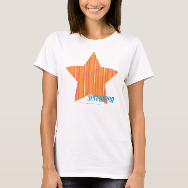 T-shirt Bandes minces Orange 4 (Devant)
