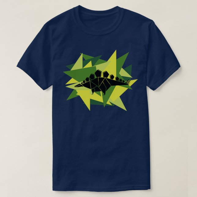 T-shirt Bandes papier Origami Stegosaurus2 (Design devant)