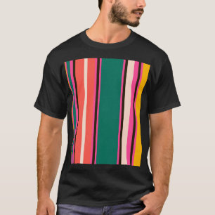 T-shirt Bandes rétro colorées, arrière - plan abstrait