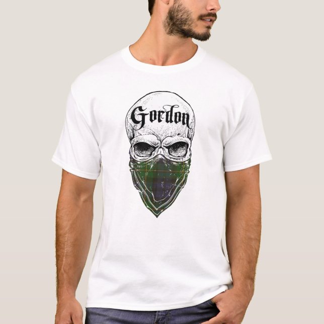 T-shirt Bandit de tartan de Gordon (Devant)