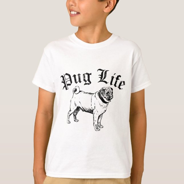 T-shirt Bandit drôle de chien de la vie de carlin (Devant)