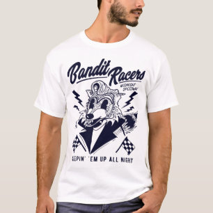 T-shirt Bandit Racers Raccoon Garder Em Up Toute La Nuit