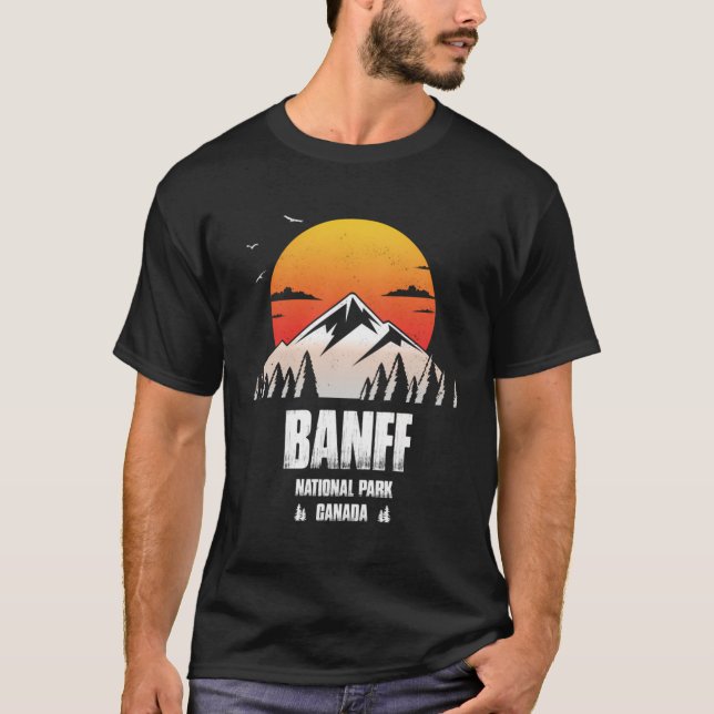 T-shirt Banff Rappel Parc national du Canada Rétro Souven (Devant)