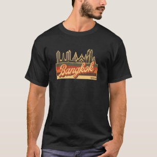 T-shirt Bangkok Skyline & bandes rétro Thaïlande u2013 Tha