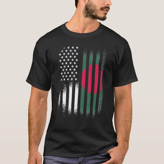 T-shirt Bangladesh Mois du patrimoine américain Bangladesh (Devant)