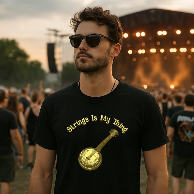 T-shirt Banjo Bluegrass Folk Music Strings (Créateur téléchargé)