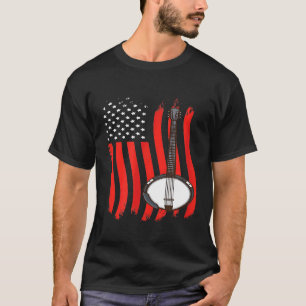 T-shirt Banjo du drapeau américain