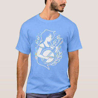 T-shirt Banjo Girl Cartoon Look friend