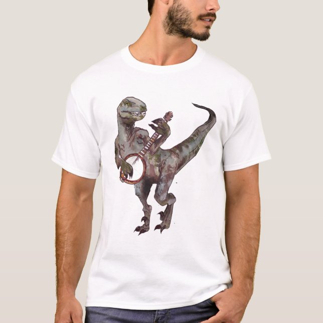 T-shirt Banjo jouant le Velociraptor (Devant)