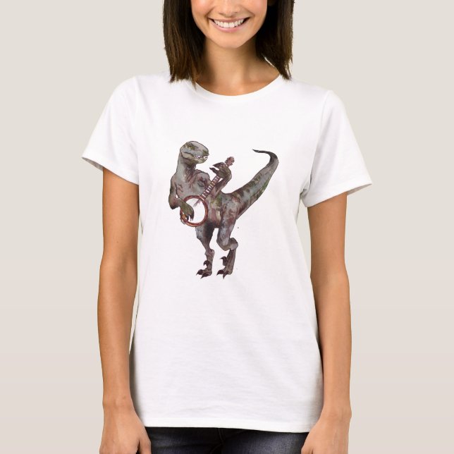 T-shirt Banjo jouant le Velociraptor (Devant)