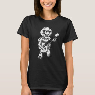 T-shirt Banjo Picking Turtle Cute Terrapin Music Graphisme