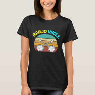 T-shirt Banjo Pour Uncle Retro Musique Vintage Hommes