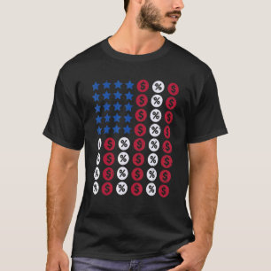 T-shirt Banker États-Unis Drapeau Comptables 4 juillet Ame