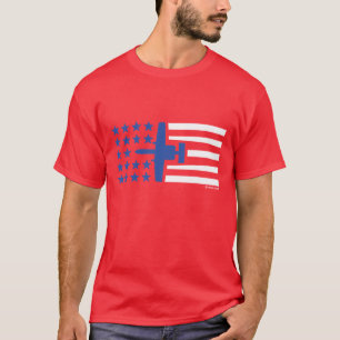 T-shirt Bannière étoilée de jet d'attaque d'A-10 Wartho