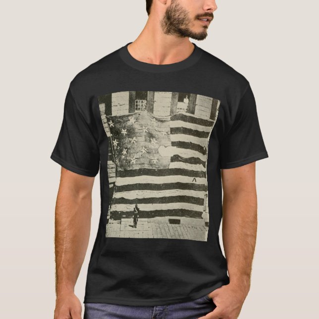 T-shirt Bannière étoilée : drapeau américain à l'écran (Devant)