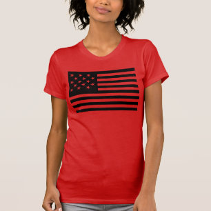 T-shirt Bannière étoilée noire d'Amérique