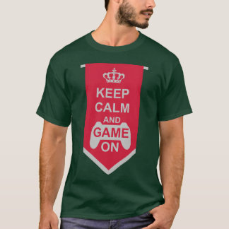 T-shirt Bannière Garder Le Calme Jeu Sur garçon