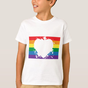 T-shirt Bannière Gay-Pride-Heart-Reverse-Paint