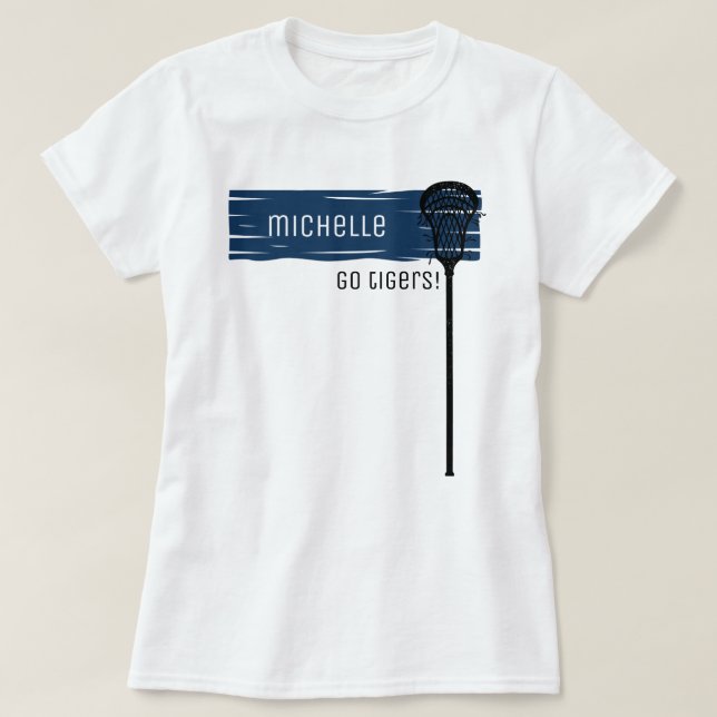 T-shirt Bannière marine avec bâton de crosse (Design devant)