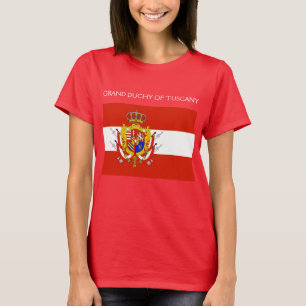 T-shirt Bannière rouge blanc Grand-Duché de Toscane