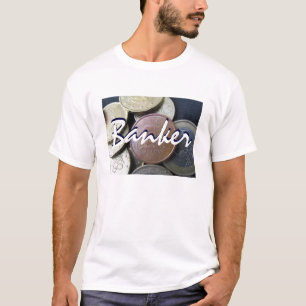 T-shirt Banquier En Bleu Sale