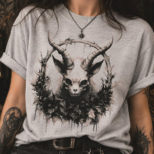 T-shirt Baphomet bébé Occult Gothique Botanique sombre
