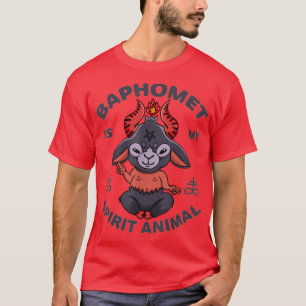 T-shirt Baphomet Est Mon Esprit Animal Satan Pentagram Ath
