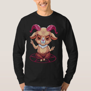 T-shirt Baphomet Gothique Chèvre Sataniste Pentagram Gothi