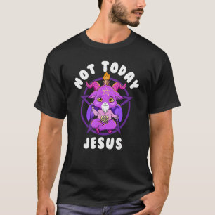 T-shirt Baphomet pas aujourd'hui Jésus Esotérique mignon S