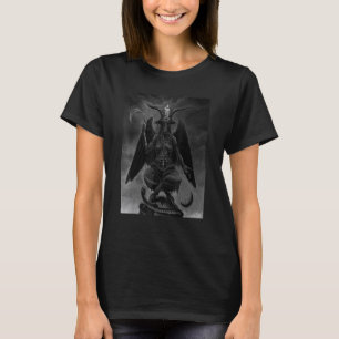 T-shirt Baphomet Satanic Satan Chèvre Tête 666 Occulte Pag