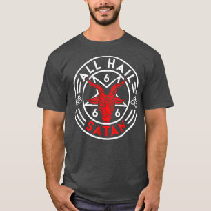T-shirt Baphomet Toute Gloire à Satan Diable Chèvre Bafome