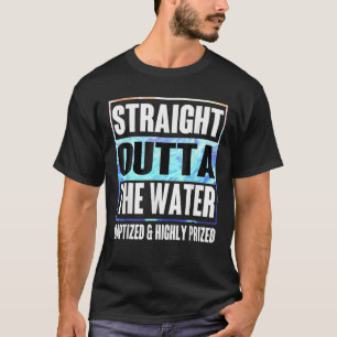 T-shirt Baptême Adultes Enfants Funny Outta Water Tee Gift
