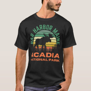 T-shirt Bar Harbour Parc national du Maine Acadia Moose Re