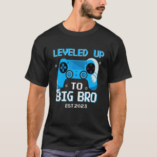 T-shirt Bar Mitzvah Leveled Jusqu'À Big Bro Est 2023 Gamer