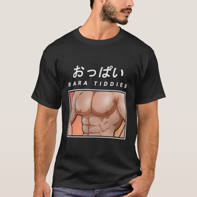 T-shirt Bara Tiddies Gay Lgbt Yaoi Ga Anime Pour Webs (Devant)