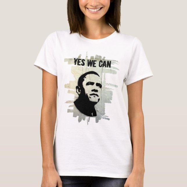T-shirt Barack Obama. Concrt de pochoir (Devant)