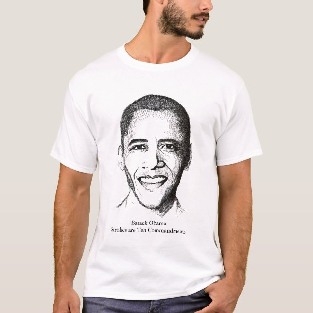 T-shirt Barack Obama - Dix commandements (Devant)