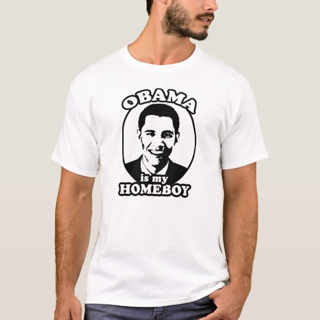 T-shirt Barack Obama est mon homeboy (Devant)