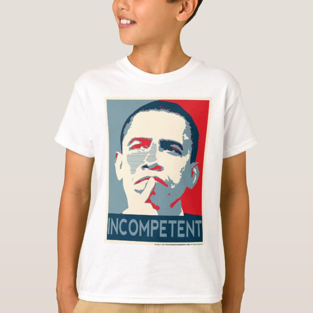 T-shirt Barack Obama - incompétent (Devant)