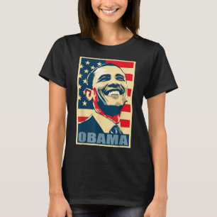 T-shirt Barack Obama Président 44 Drapeau Américain Bonne