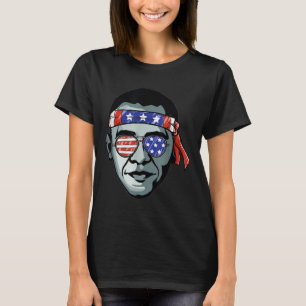 T-shirt Barack Obama Usa Gles Bandana Patriotic Fière Démo