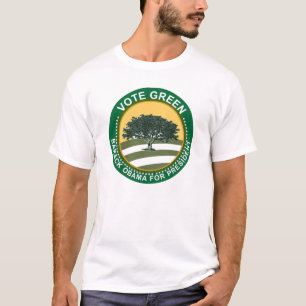 T-shirt Barack Obama - vert de vote