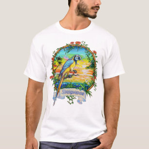 T-shirt Barbade Antilles Vintage Tropical Parrot Vacat