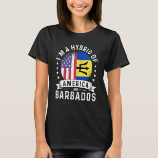 T-shirt Barbadian American Patriot Grown Flag Humor